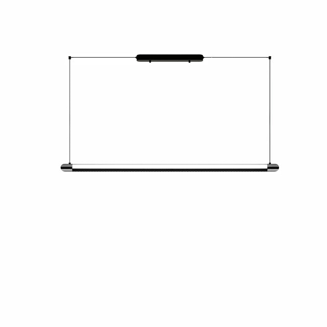 Pendant Light Metal Linear 35 in Adjustable Kitchen Dining Room LED Remote Dimmable Modern Ceiling Fixture | Thomler