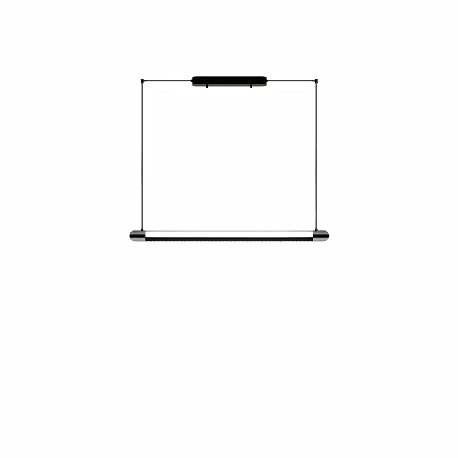Pendant Light Metal Linear 35 in Adjustable Kitchen Dining Room LED Remote Dimmable Modern Ceiling Fixture | Thomler