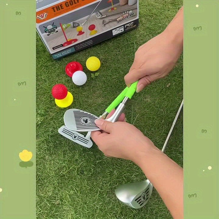 Junior Golf Play Set with Height-Adjustable Clubs and Goal Targets | Thomler