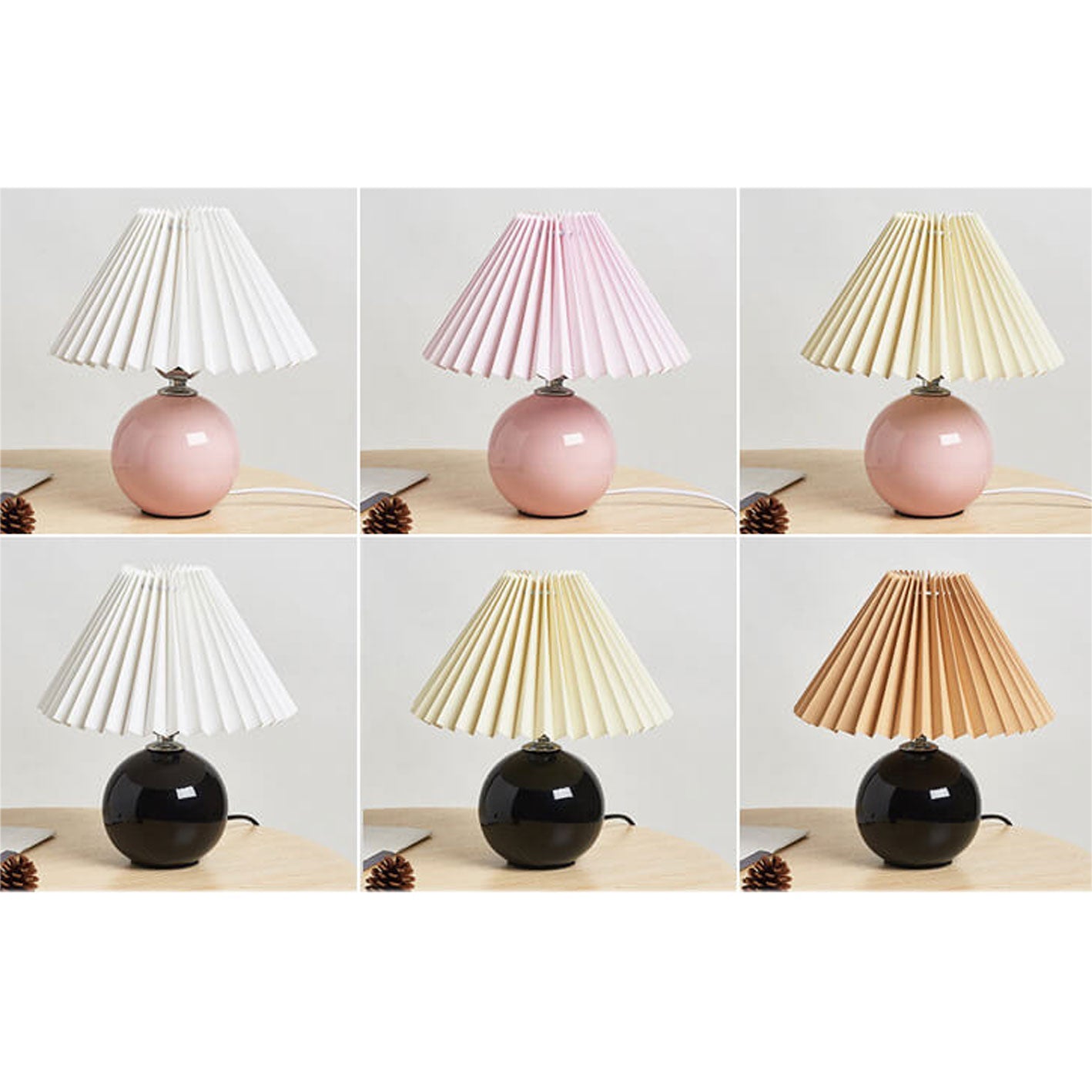Table Lamp Ceramic 11 in x 9.5 in Modern Bedside Living Room Study LED E26 Fabric Shade | Thomler