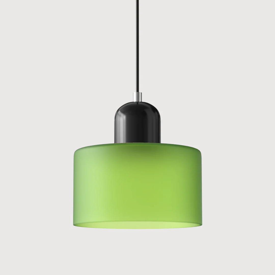 Mid-Century Glass Pendant Light – Adjustable Drop Ceiling Fixture with Colorful Dome Shade for Kitchen Island, Dining Room & Reading Nook | Thomler