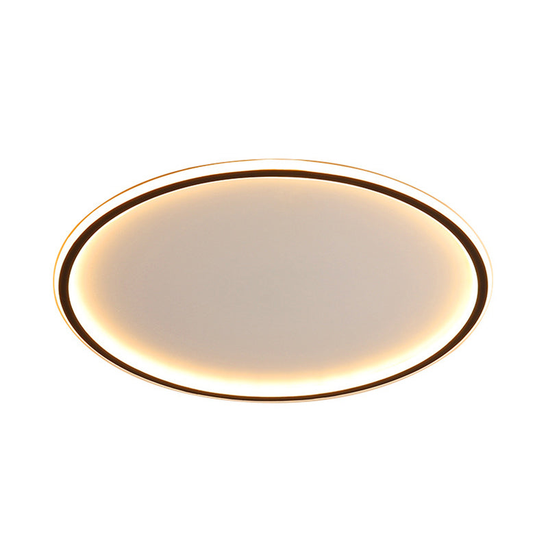Flush Mount LED Ceiling Light 16"/20"/24" Round Low Profile Fixture Black Aluminum with Dimmable Options for Bedroom Kitchen | Thomler