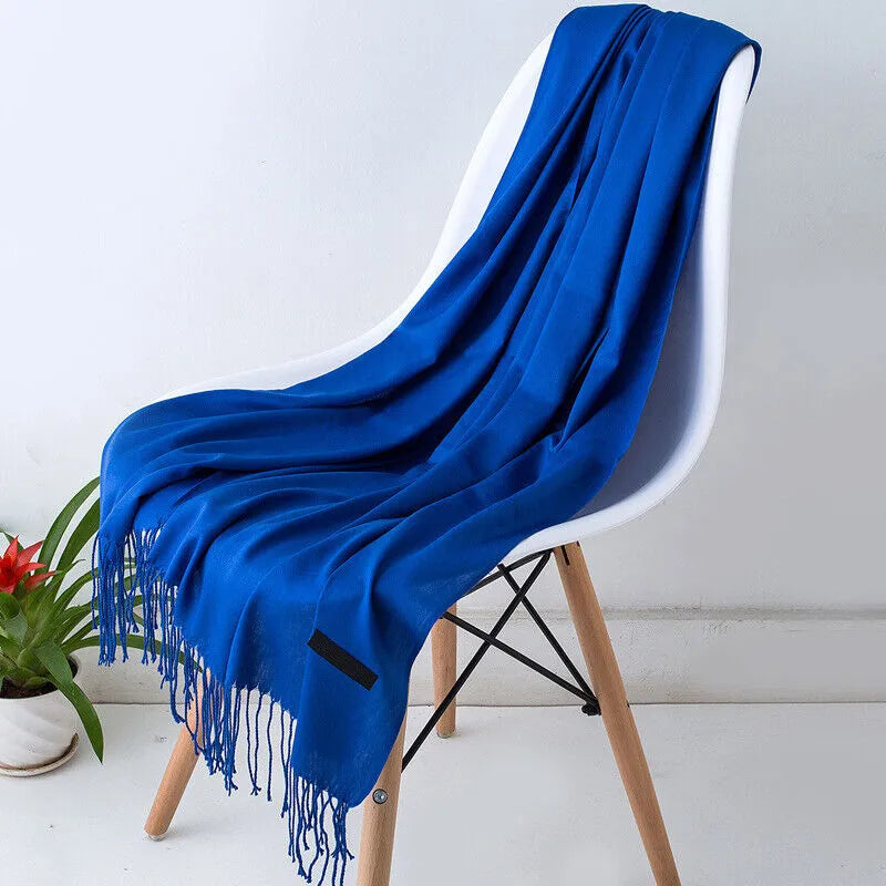 Premium Cashmere Wrap Scarf with Tassels – Oversized Soft Winter Shawl for Women – Versatile Styling – 79×28 in | Thomler