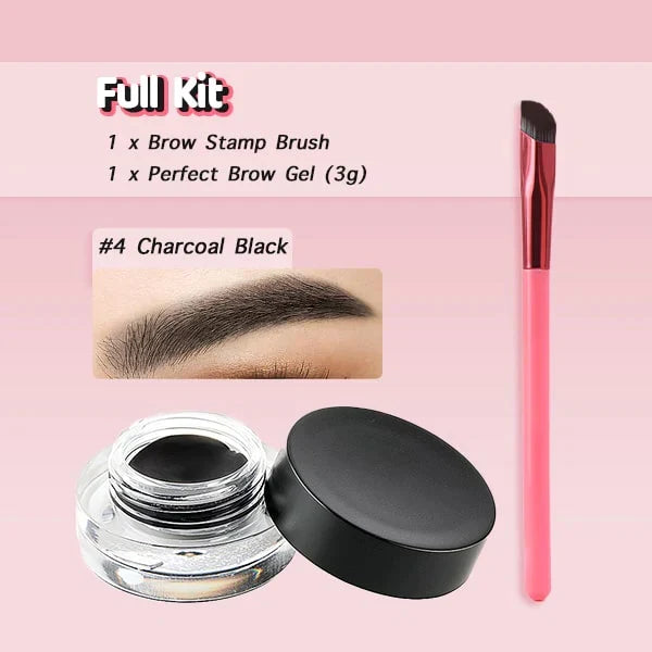 Eyebrow Hair-Stroke Stamp Brush – Instant Natural Brows with Microblading Effect for Powder, Gel & Pomade | Water-Resistant, Ergonomic | Thomler