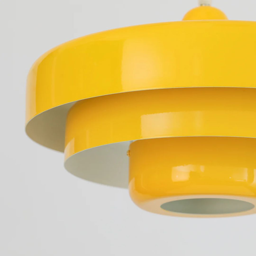 Pendant Light Laminated Metal Ø35.0 cm Adjustable Orange Dining Room Living Room Hanging Ceiling Lamp | Thomler