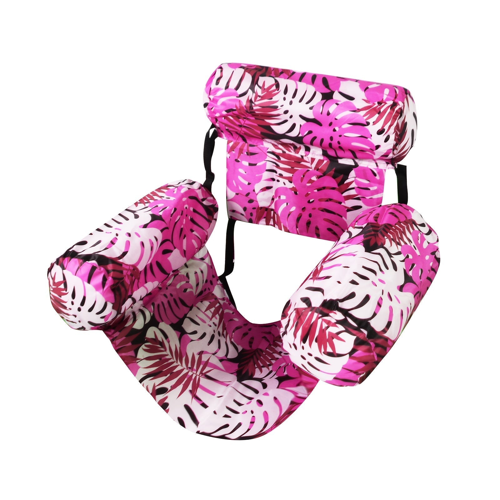 Inflatable Swimming Hammock Float for Adults – Mesh Pool Lounger with Tropical Leaf Print for Lakes, Beaches & Backyard Pools | Thomler