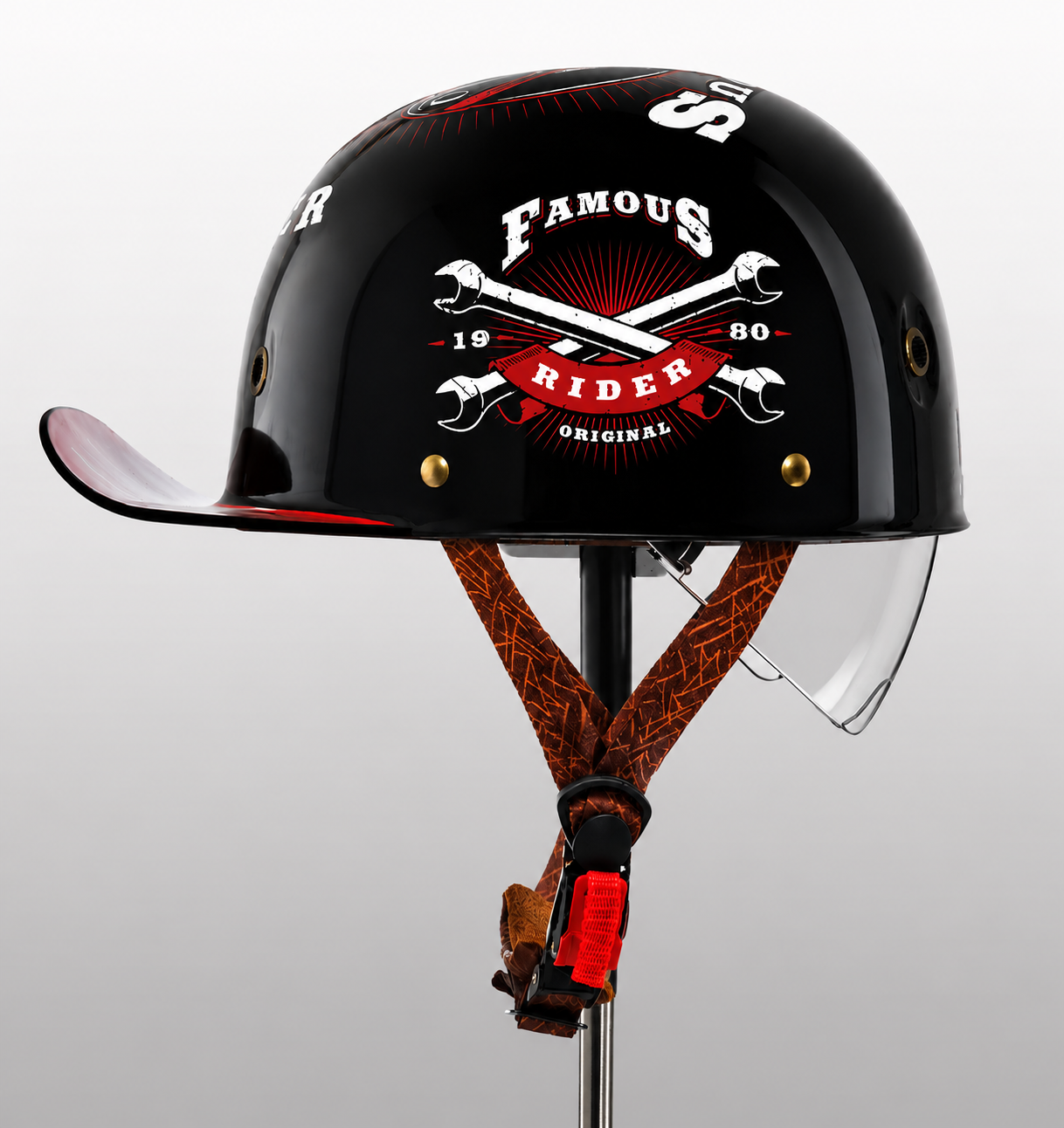 DOT-Certified Motorcycle Half Helmet with Baseball Cap Style for Urban Riding and Commuting | Thomler