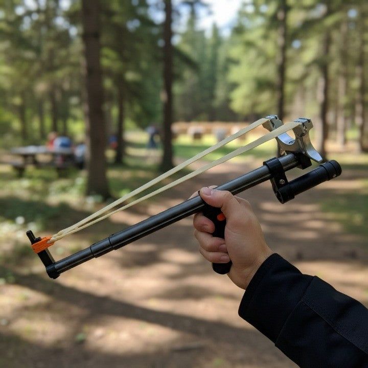 Adjustable Precision Slingshot with Laser Sight & Telescoping Handle for Target Shooting & Outdoor Recreation | Thomler