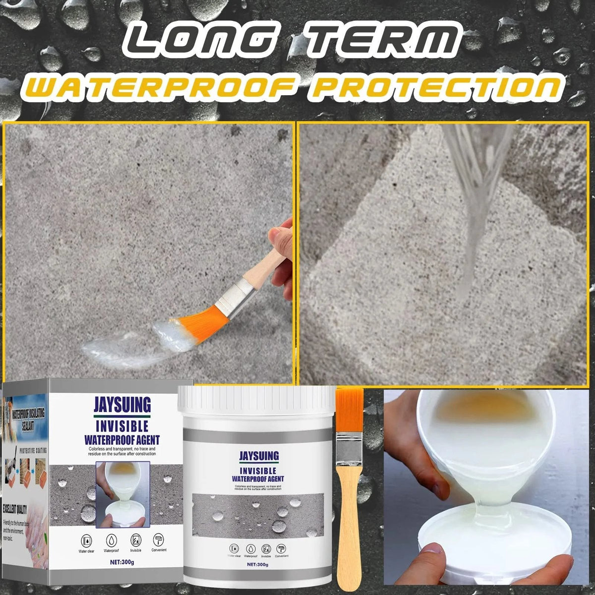 Clear Waterproof Leak Sealant for Roofs, Pipes, Windows & Cracks – Multi-Surface Repair Compound for Indoor & Outdoor Use | Thomler