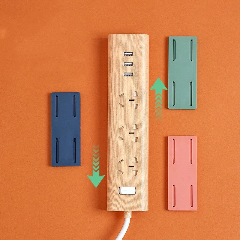 Adhesive Power Strip Holder Wall Mount Organizer Cable Management System for Router Modem Home Office 10-Pack | Thomler