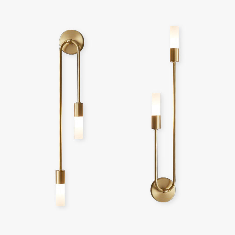 Modern 2-Light Wing Wall Sconce – Metal & Acrylic Indoor Light Fixture for Bedroom, Living Room & Hallway | Thomler