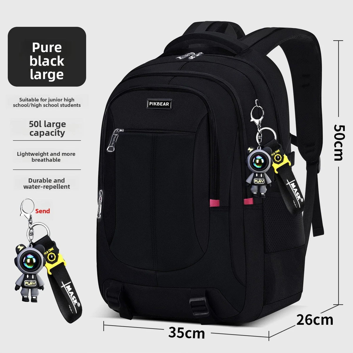 Multi-Compartment Student Backpack with Padded Laptop Sleeve & Adjustable Straps for School, College & Everyday Use | Thomler