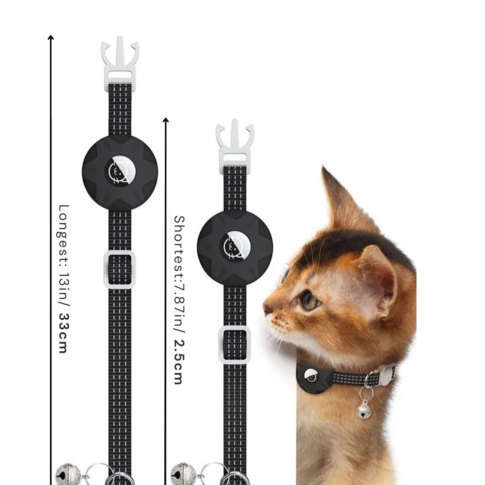 Pet Location Tracker Collar for Dogs & Cats with Android Network Connectivity and Reflective Safety Band | Thomler