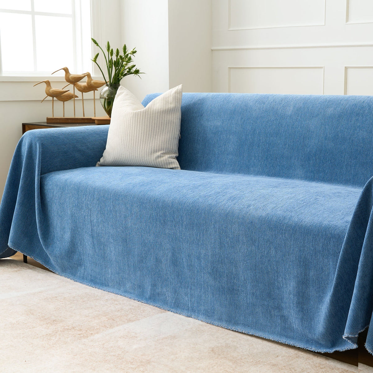 Textured Furniture Throw Blanket for Couches – Scratch-Resistant & Machine Washable | Thomler