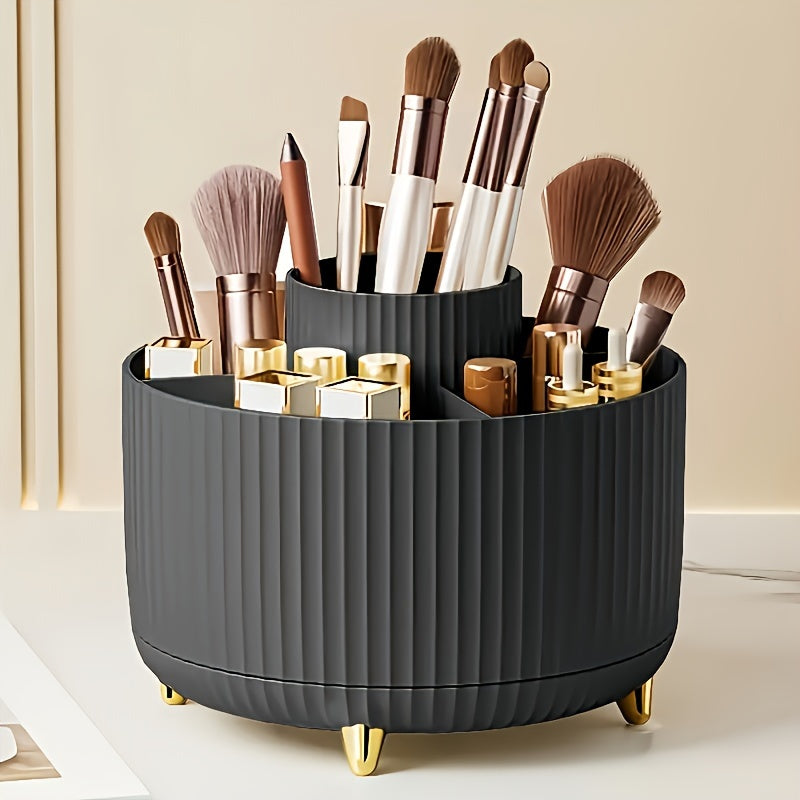 Rotating Makeup Organizer with 5 Storage Compartments – Swivel Cosmetics Holder for Vanity | Thomler