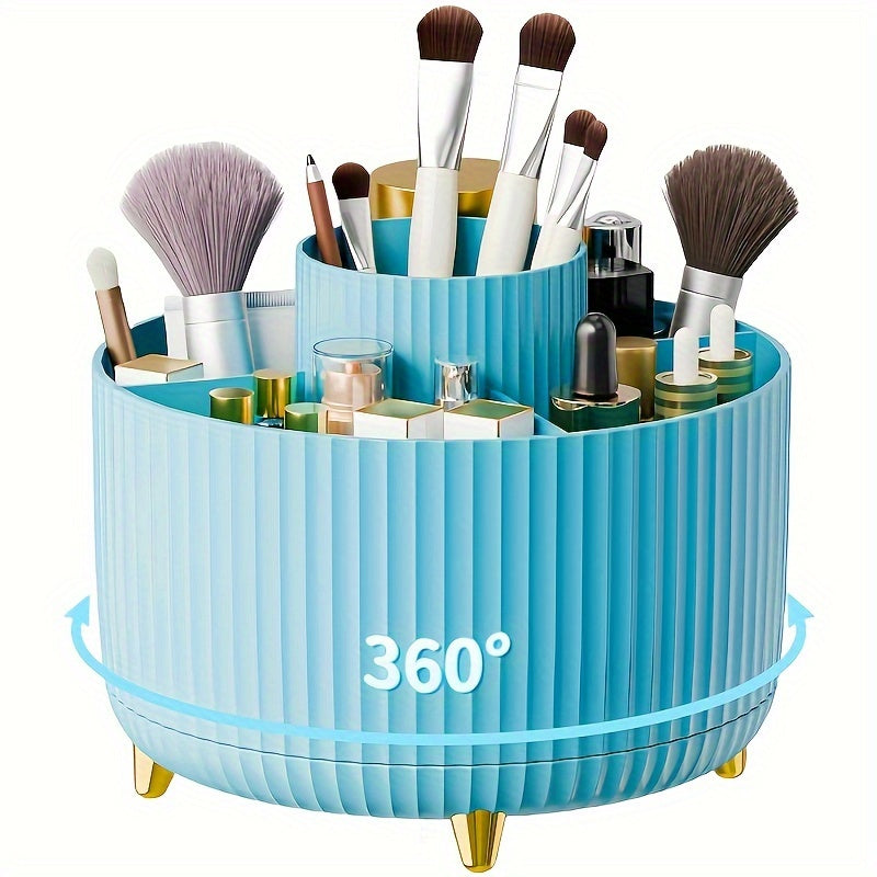 Rotating Makeup Organizer with 5 Storage Compartments – Swivel Cosmetics Holder for Vanity | Thomler