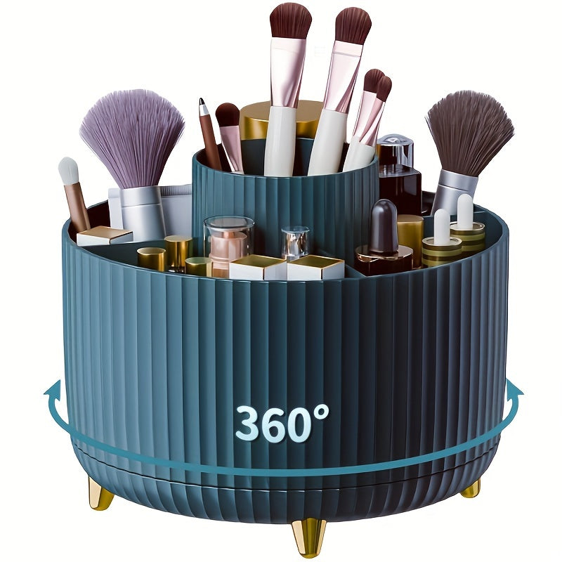 Rotating Makeup Organizer with 5 Storage Compartments – Swivel Cosmetics Holder for Vanity | Thomler