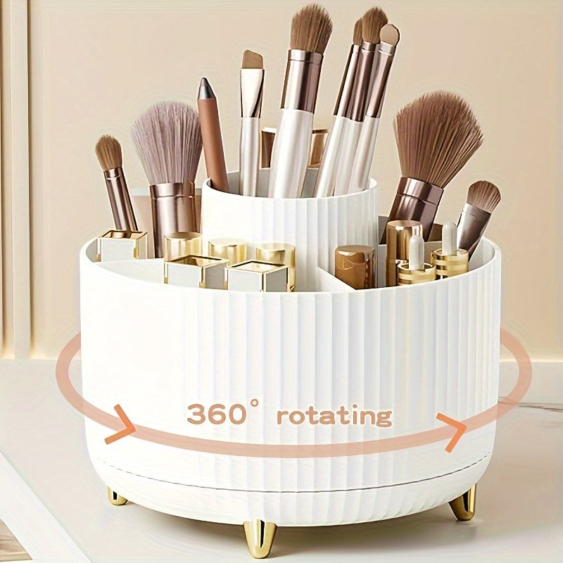 Rotating Makeup Organizer with 5 Storage Compartments – Swivel Cosmetics Holder for Vanity | Thomler