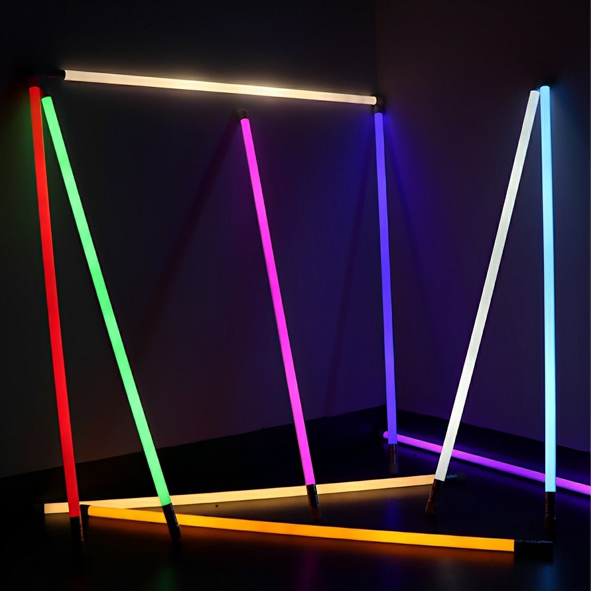 Portable Rechargeable LED Tube Light with RGB Color Modes and Wireless Remote for Photography Studio Bedroom Living Room | Thomler