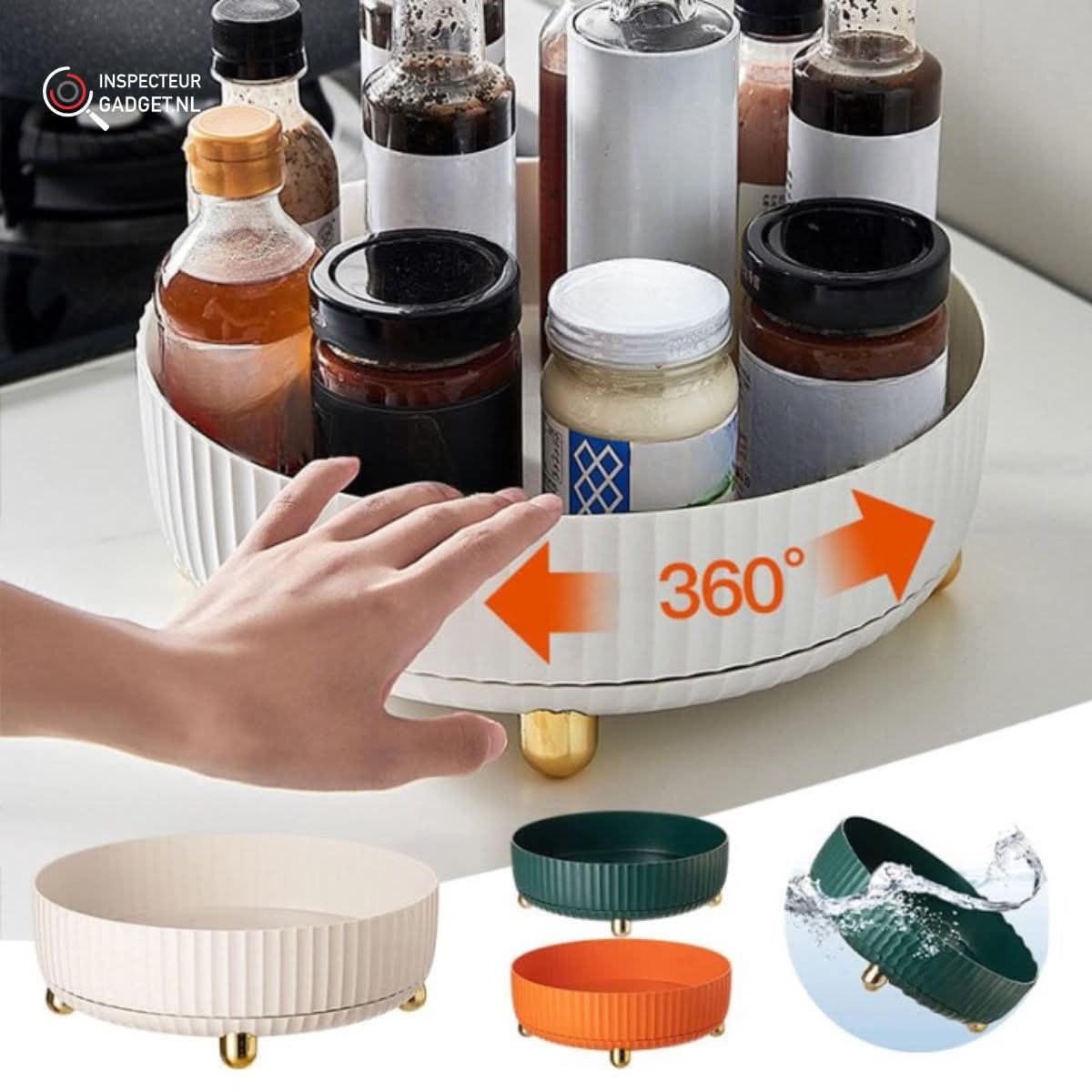 Rotating Lazy Susan Organizer Tray – 360° Spin Storage Caddy for Countertops, Cabinets & Shelves | Thomler