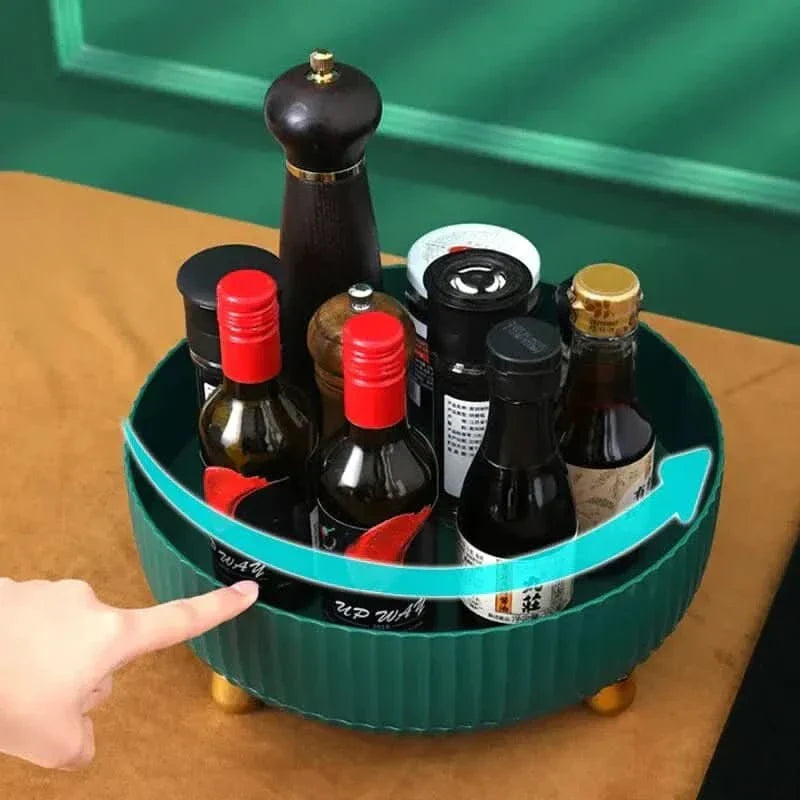 Rotating Lazy Susan Organizer Tray – 360° Spin Storage Caddy for Countertops, Cabinets & Shelves | Thomler