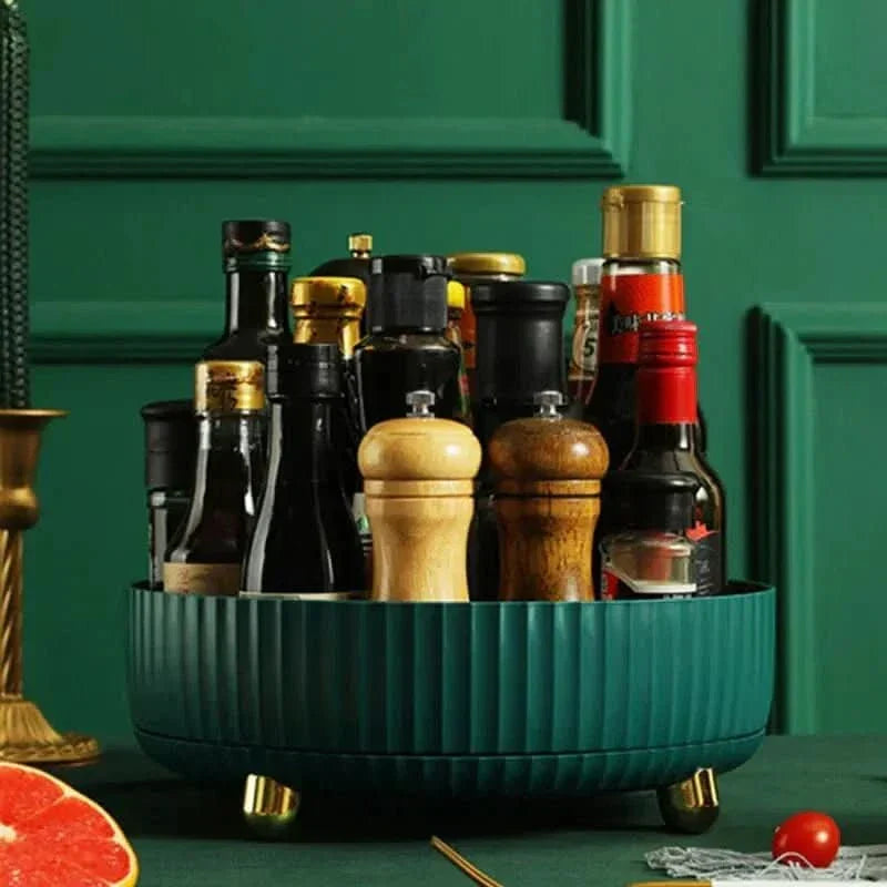 Rotating Lazy Susan Organizer Tray – 360° Spin Storage Caddy for Countertops, Cabinets & Shelves | Thomler