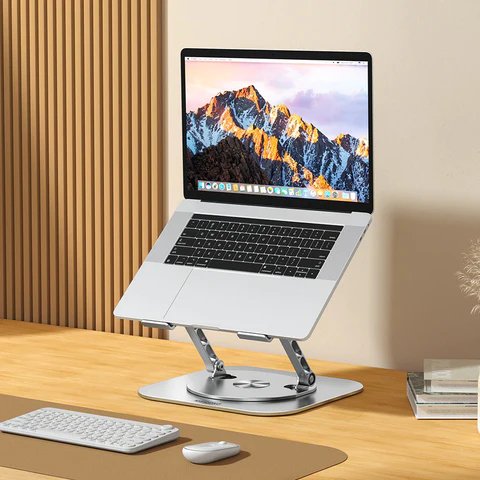 Adjustable Desktop Holder with 360° Swivel for Tablets Up to 15.6 Inches – Collapsible Support for iPad, Android, E-Readers & Touchscreens | Thomler