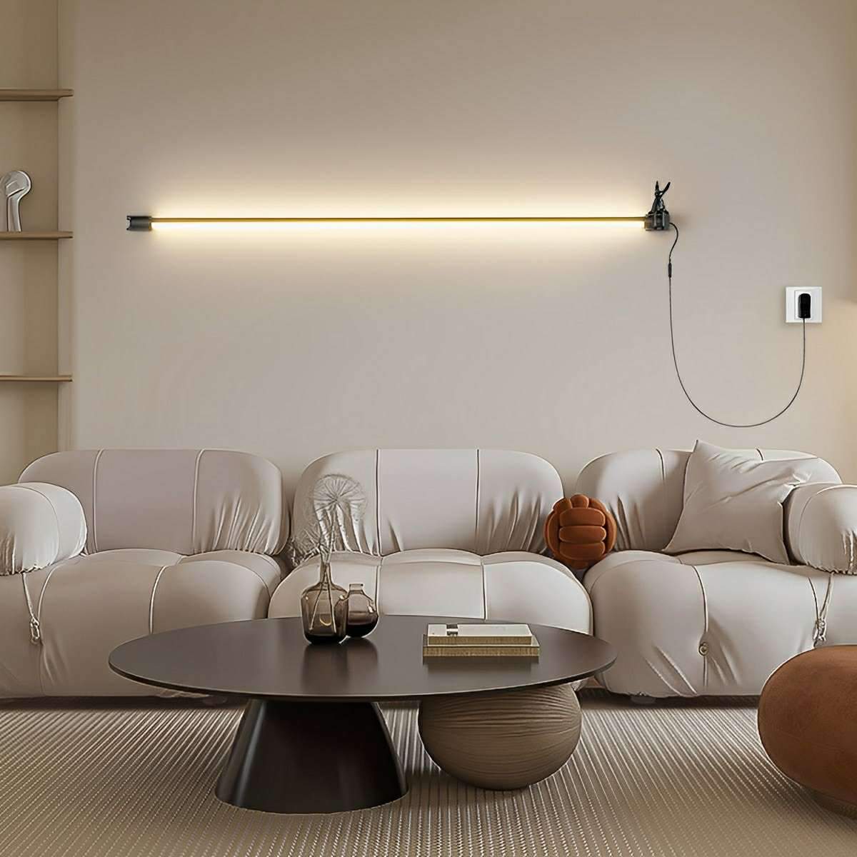 Adjustable Linear LED Sconce with Directional Beam – Black or White Aluminum for Bedroom, Living Room & Hallway | Thomler
