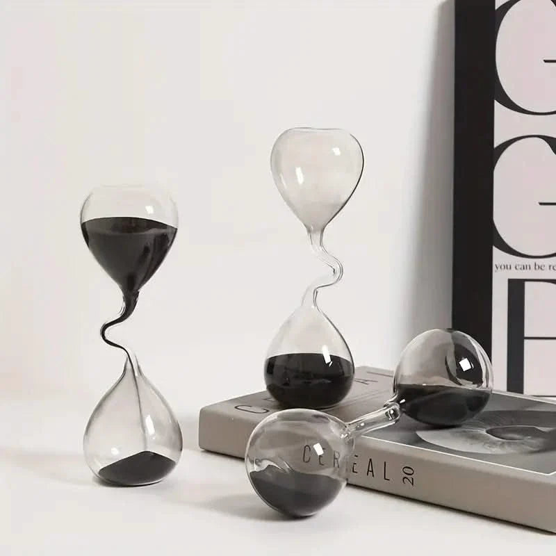 Flowing Sand Timer with Spiral Glass Design – Decorative Desktop Hourglass for Office & Living Room | Thomler