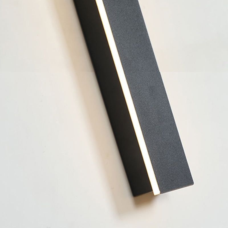 Weatherproof LED Strip Sconce for Patios, Entryways & Porches — IP65 Rated Acrylic Outdoor Fixture in Black | Thomler