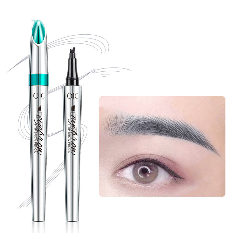 Four-Prong Precision Brow Defining Pencil with Long-Lasting 36-Hour Wear for Natural Hair-Like Strokes and Fuller Arches | Thomler