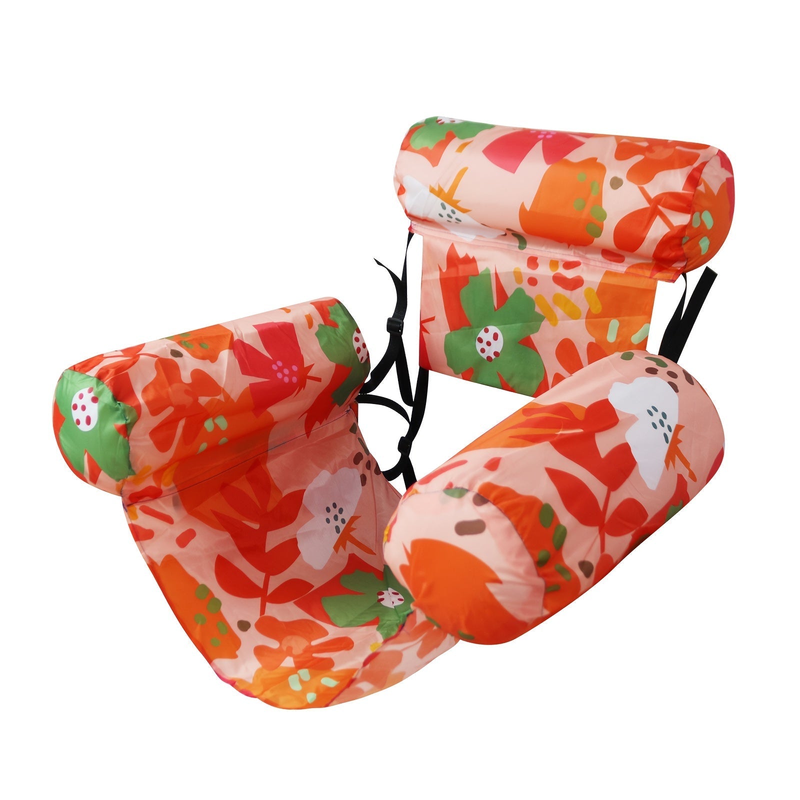Inflatable Swimming Hammock Float for Adults – Mesh Pool Lounger with Tropical Leaf Print for Lakes, Beaches & Backyard Pools | Thomler