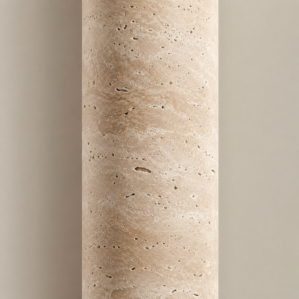 Cylindrical Stone Wall Sconce – Genuine Travertine Fixture with Warm LED Glow for Hallways, Bedrooms & Entryways | Thomler