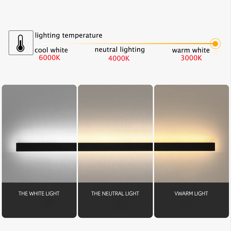 Weatherproof LED Strip Sconce for Patios, Entryways & Porches — IP65 Rated Acrylic Outdoor Fixture in Black | Thomler
