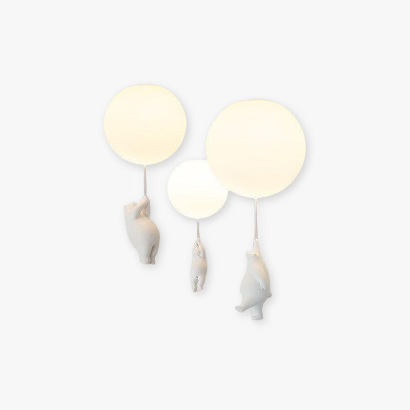 Ceiling Lamp Metal Acrylic 5W Bear Balloon Kids Bedroom Playroom LED Light | Thomler