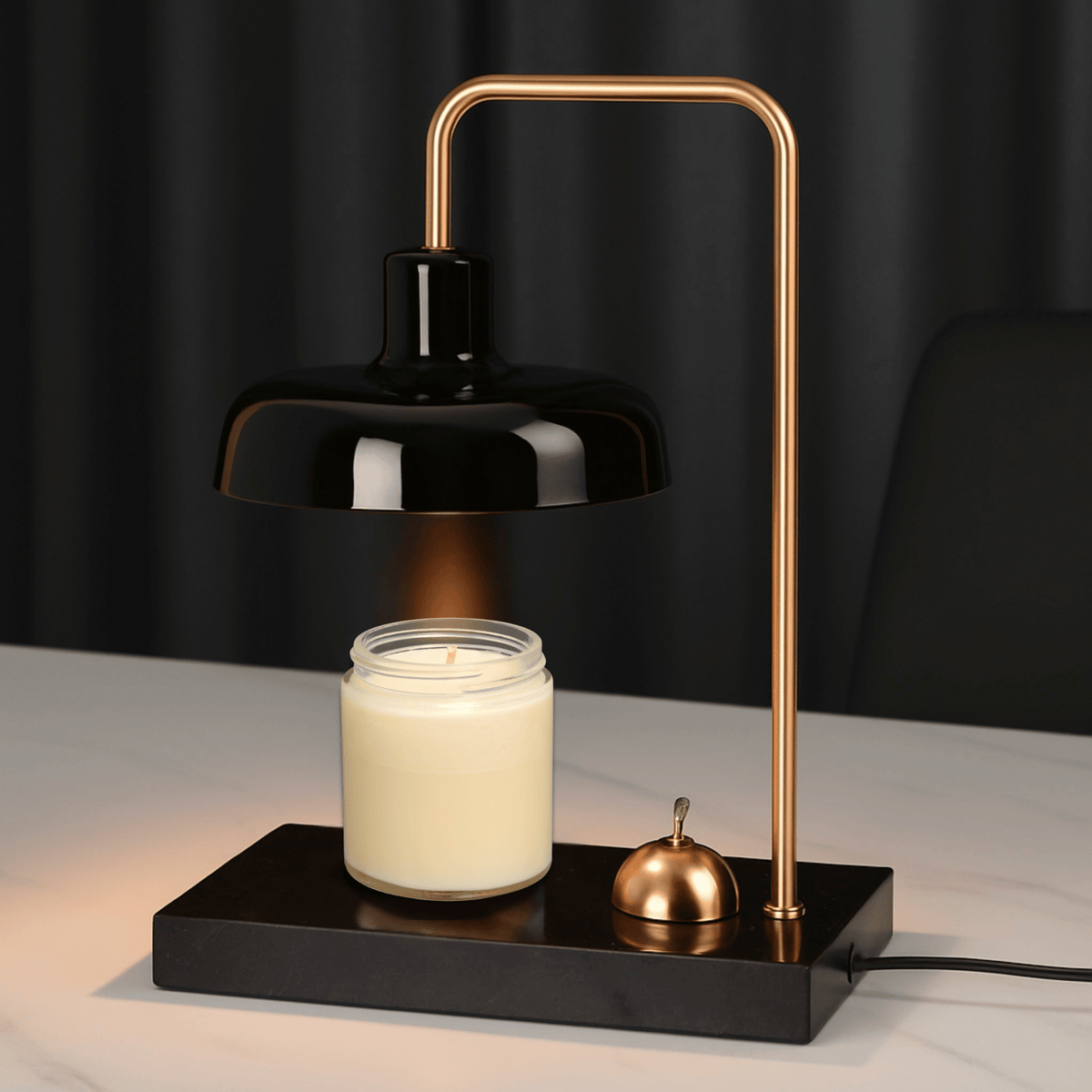 Stone Wax Melting Lamp with Adjustable Arm for Scented Candles & Ambient Reading Light | Thomler