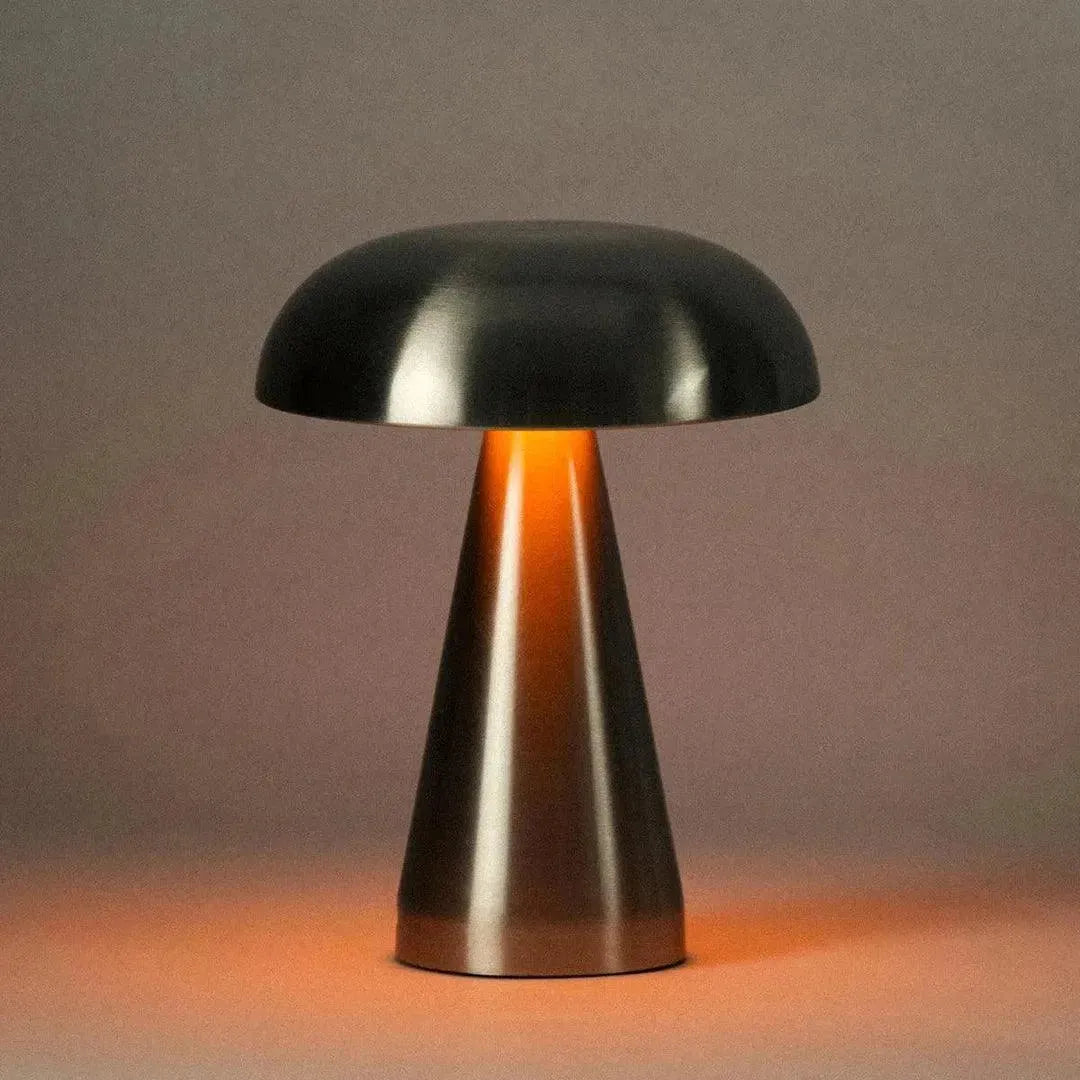 Table Lamp Metal 21.5 cm Wireless Touch Rechargeable Indoor Outdoor Patio Bedside Dining Ambient Lighting USB C | Thomler