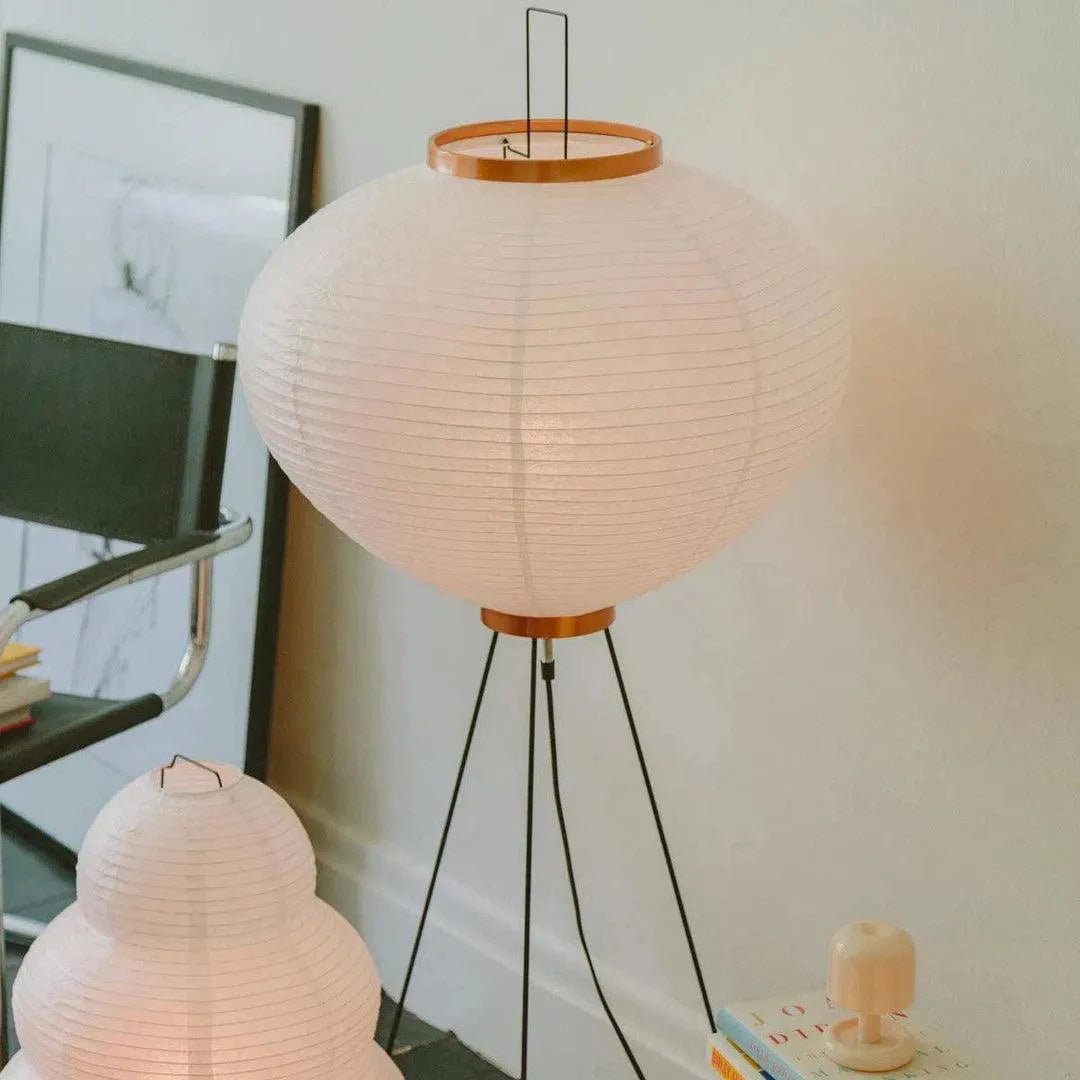 Floor Lamp Rice Paper Shade 45.0 cm x 120.0 cm White Living Room Bedroom Japanese Style Ambient Lighting | Thomler