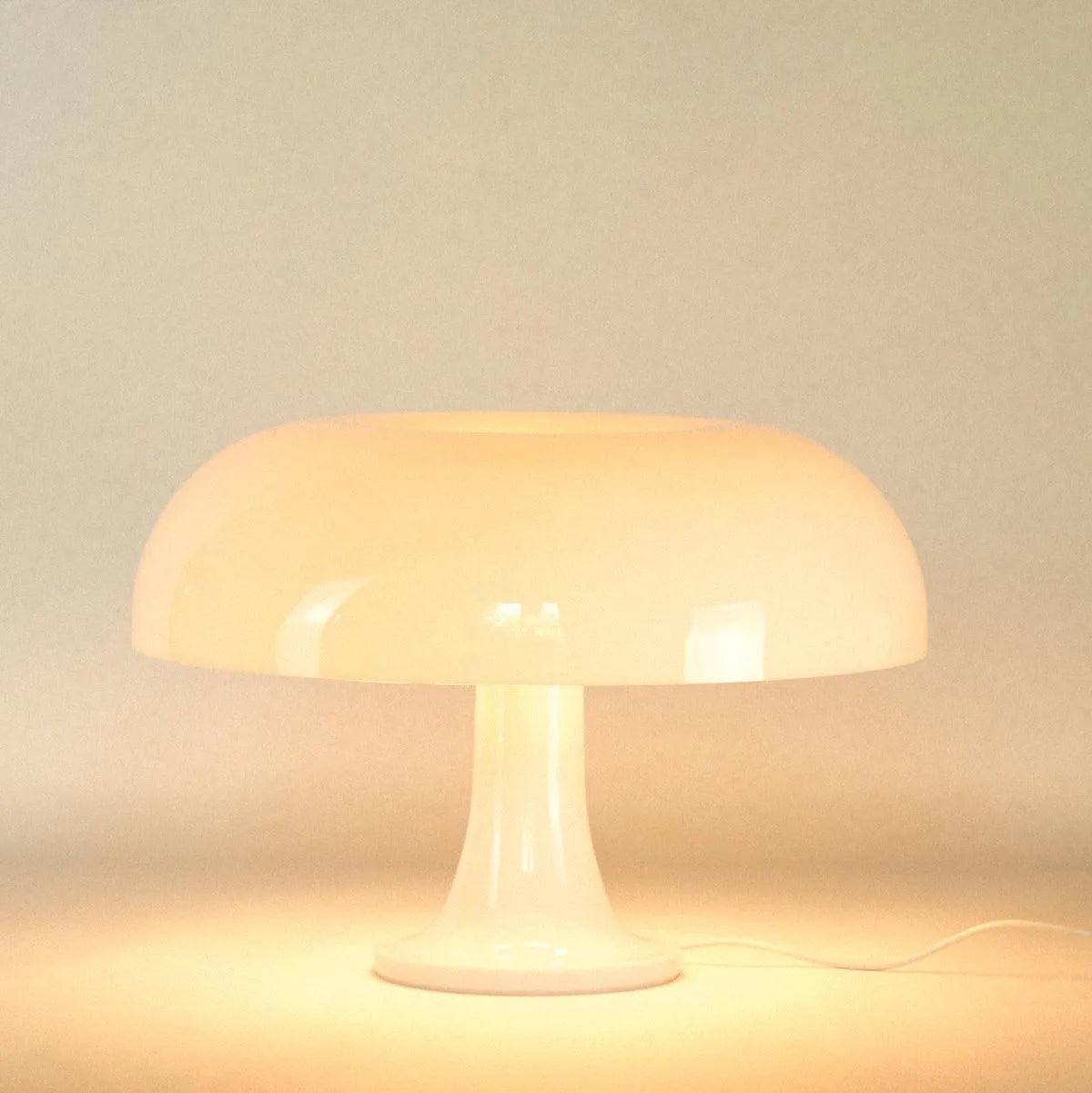 Table Lamp Acrylic 32.0 cm (12.6") White Bedroom Nightstand Mood Lighting Mushroom Design Ambient Living Room Lamp | Thomler