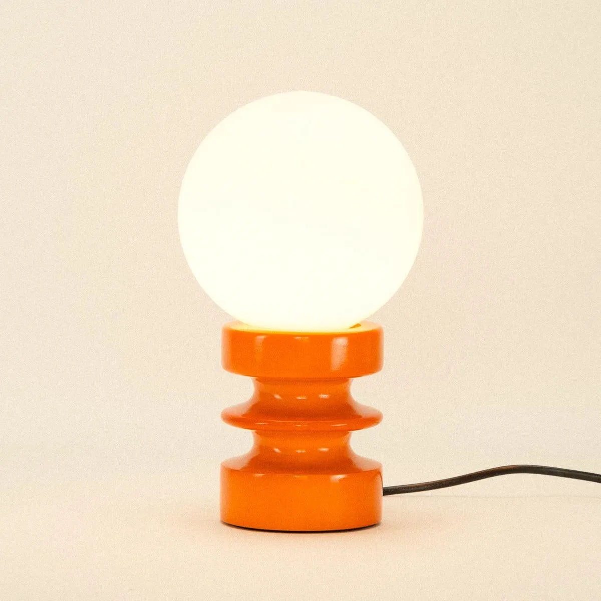 Table Lamp Solid Wood Frosted Glass 28.0 cm Retro Bedroom Living Room Mood Lighting Vintage Accent Lamp | Thomler
