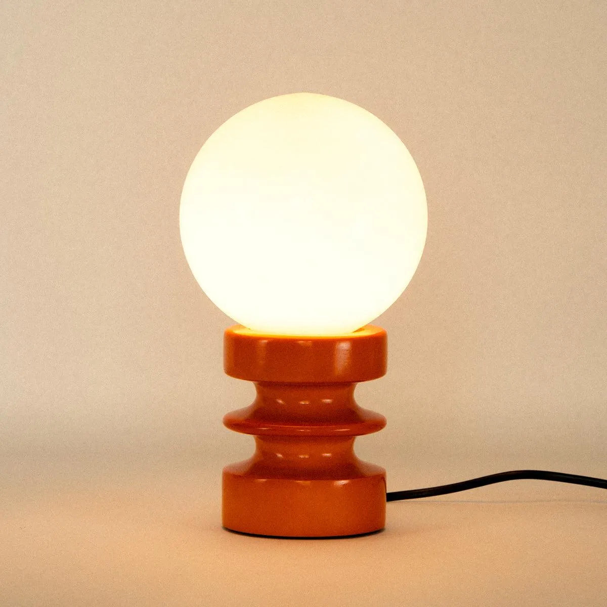 Table Lamp Solid Wood Frosted Glass 28.0 cm Retro Bedroom Living Room Mood Lighting Vintage Accent Lamp | Thomler