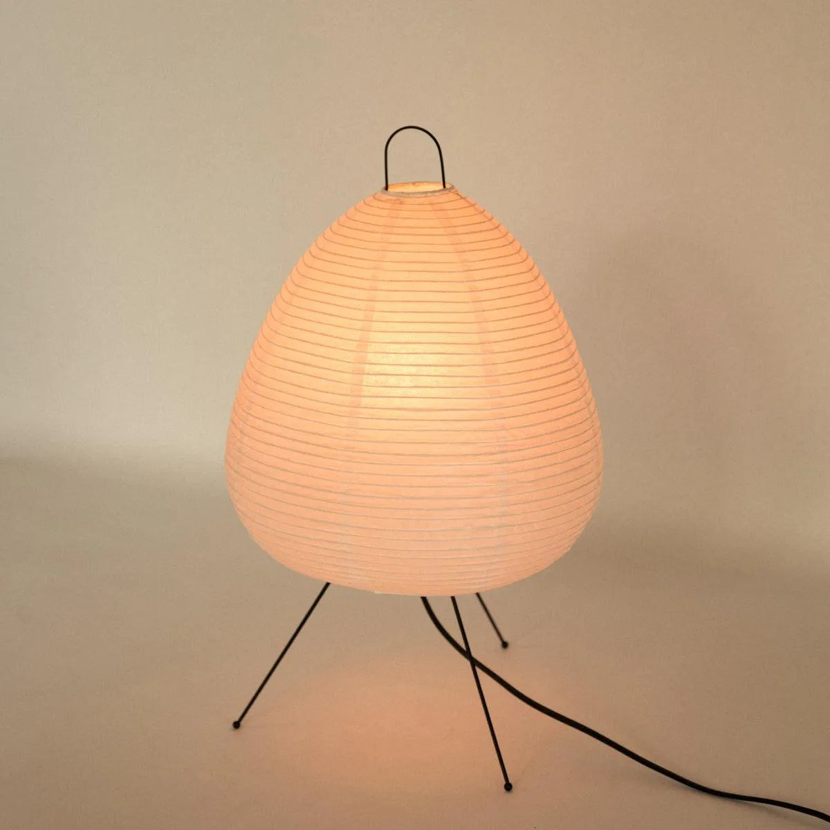 Table Lamp Rice Paper 28.0 cm White Bedroom Ambient Lighting Japanese Minimalist Desk Side Table Mood Light | Thomler