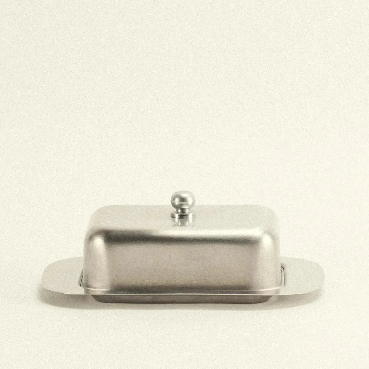 Butter Dish Stainless Steel 19.0 cm Vintage Style Table Serving Kitchen Countertop Covered Butter Keeper Container | Thomler