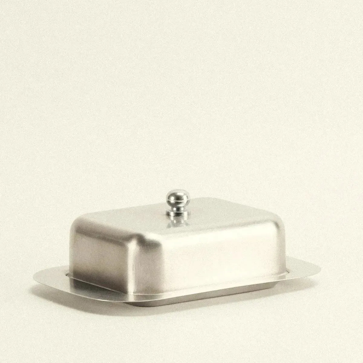 Butter Dish Stainless Steel 19.0 cm Vintage Style Table Serving Kitchen Countertop Covered Butter Keeper Container | Thomler
