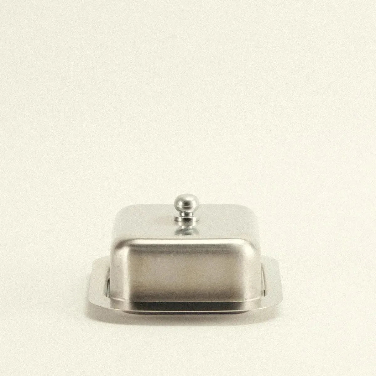 Butter Dish Stainless Steel 19.0 cm Vintage Style Table Serving Kitchen Countertop Covered Butter Keeper Container | Thomler