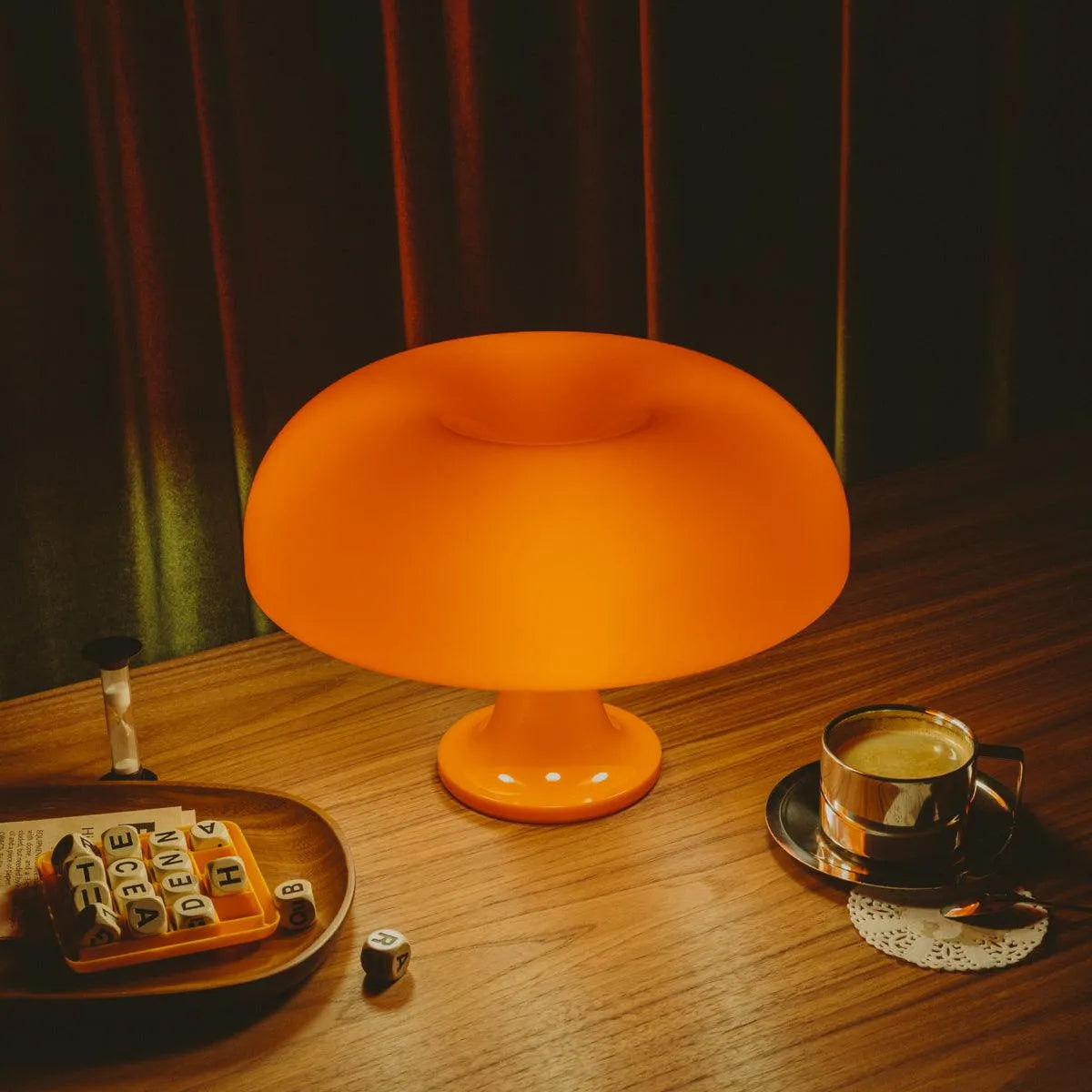 Table Lamp Acrylic 32.0 cm Blood Orange Mood Lighting Bedroom Desk Reading Light Decorative Accent Lamp | Thomler