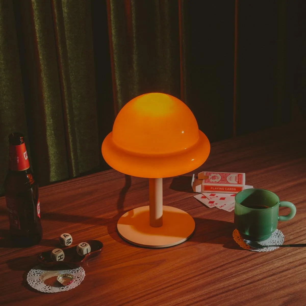 Table Lamp Glass Shade 28.0 cm Mint Or Citrus Bedroom Living Room Mood Lighting Modern Bedside Desk Lamp | Thomler