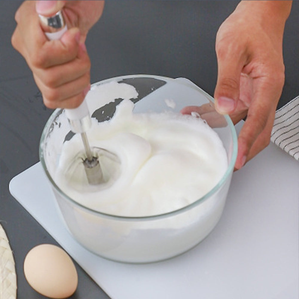 Rotary Hand Whisk for Eggs Cream Batter Kitchen Semi-Automatic Push Mixer for Baking Cooking Home Chef Tool | Thomler