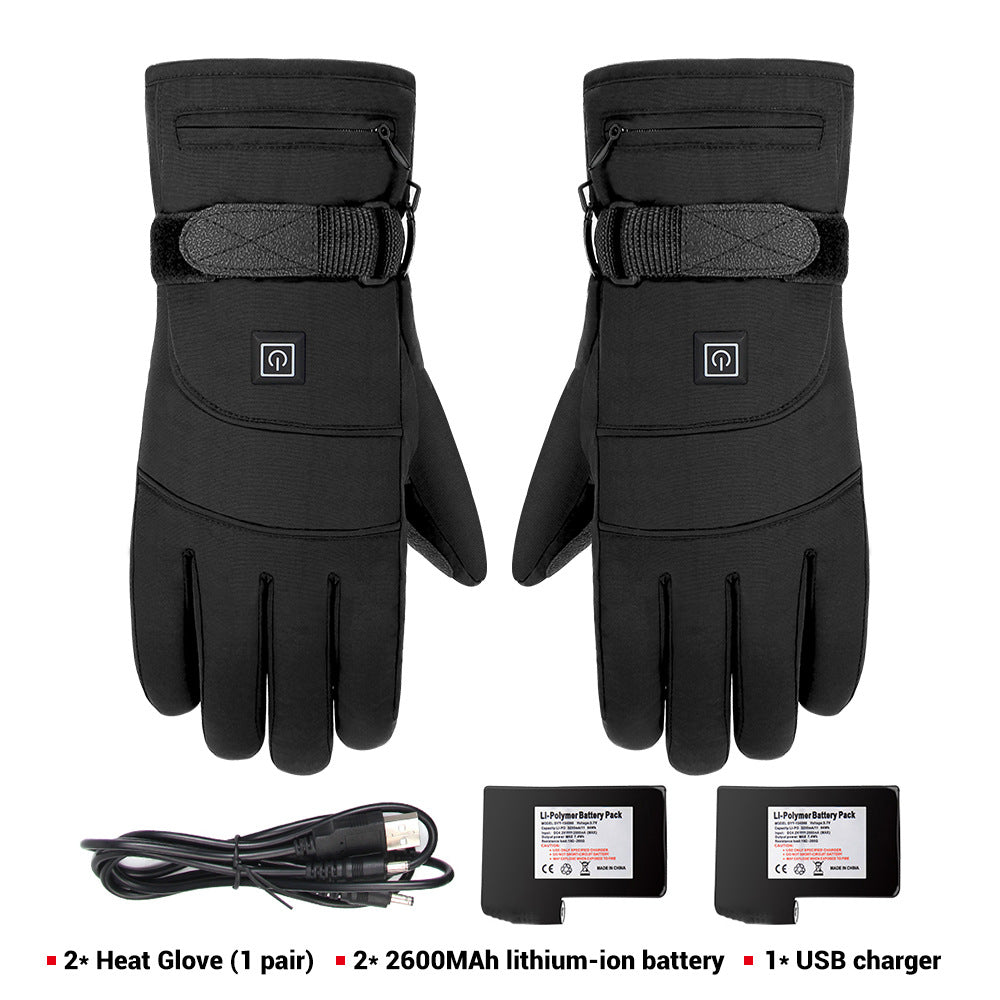 Heated Winter Gloves with Touchscreen Fingertips – Waterproof Battery-Powered Hand Warmers for Outdoor Sports, Skiing, Motorcycling & Cold | Thomler