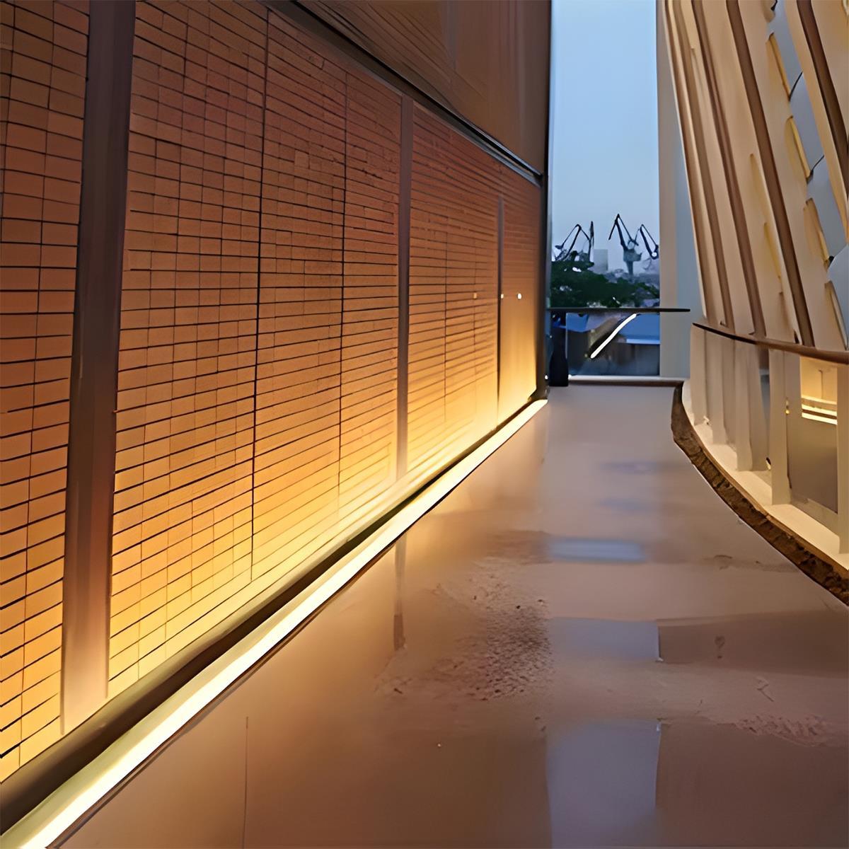Recessed Linear LED Ground Uplight 39 in – Waterproof Garden Accent Fixture for Pathway Wall Outdoor Landscape Architecture | Thomler